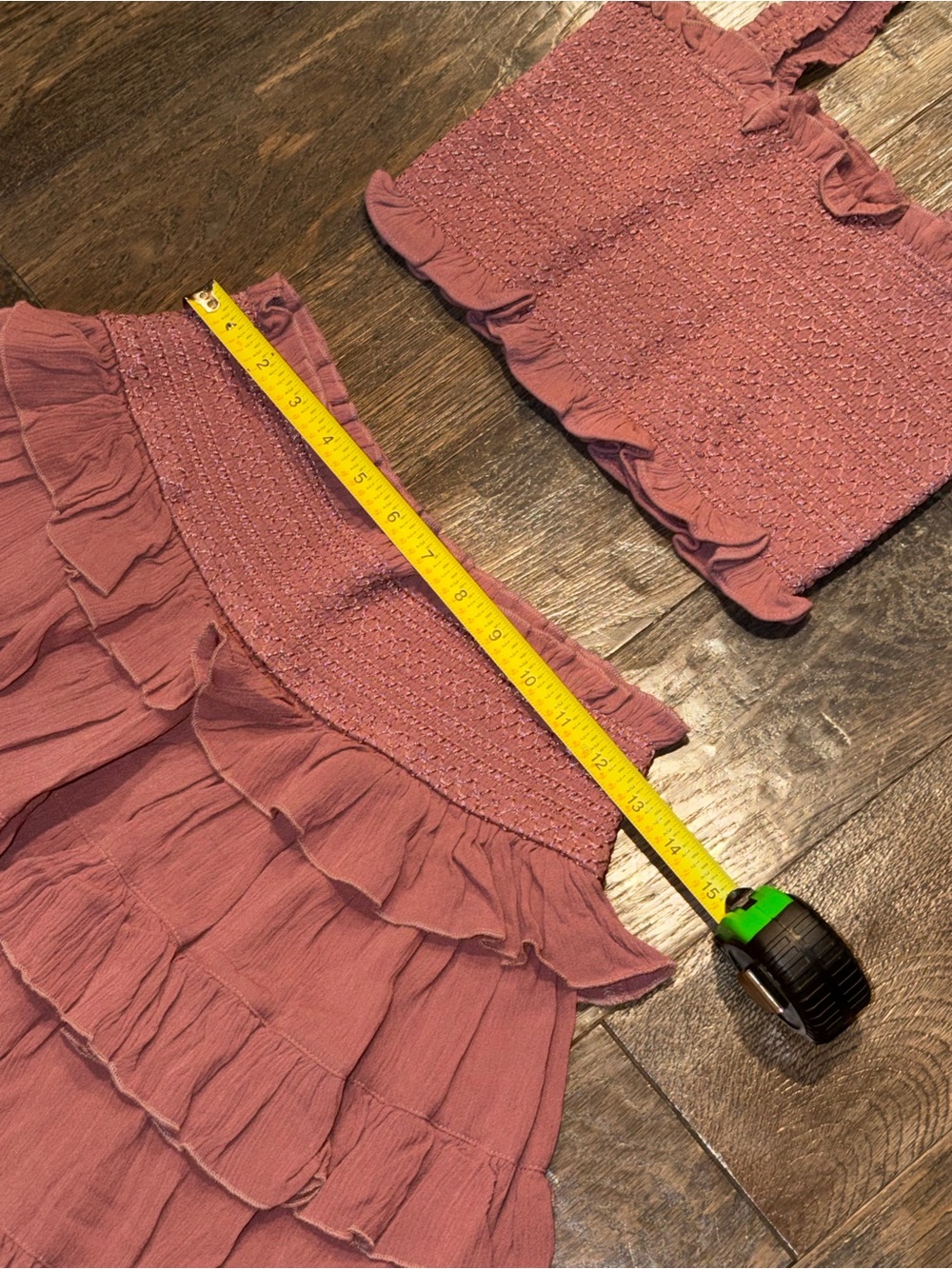 Free People Smocked Crop Top & Skirt Set - Mauve Pink NWOT - Picture 2 of 12